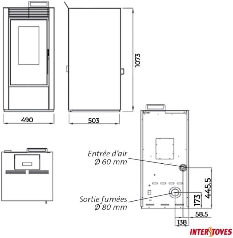 NBBTR Estufa de Pellets con WiFi - Imagen 4