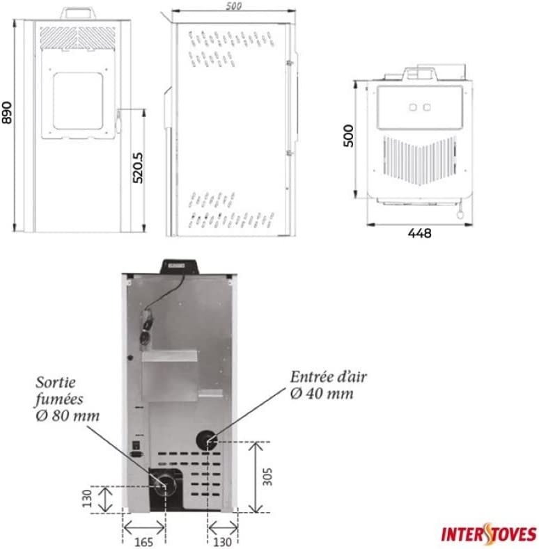 INDUSTRIA DE LA ESTUFA FPWOH Estufa de Pellets con WiFi - Imagen 2