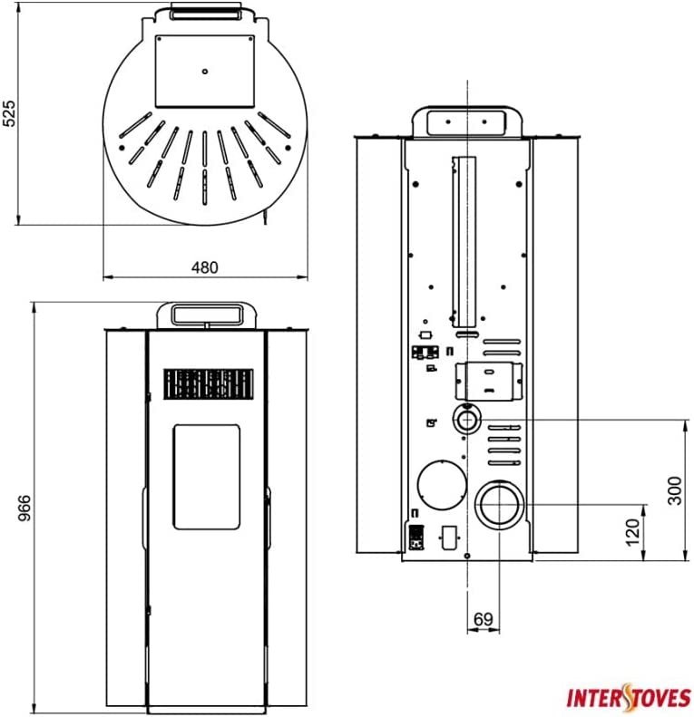 INDUSTRIA DE LA ESTUFA BBRKU Estufa de Pellets con WiFi - Imagen 4