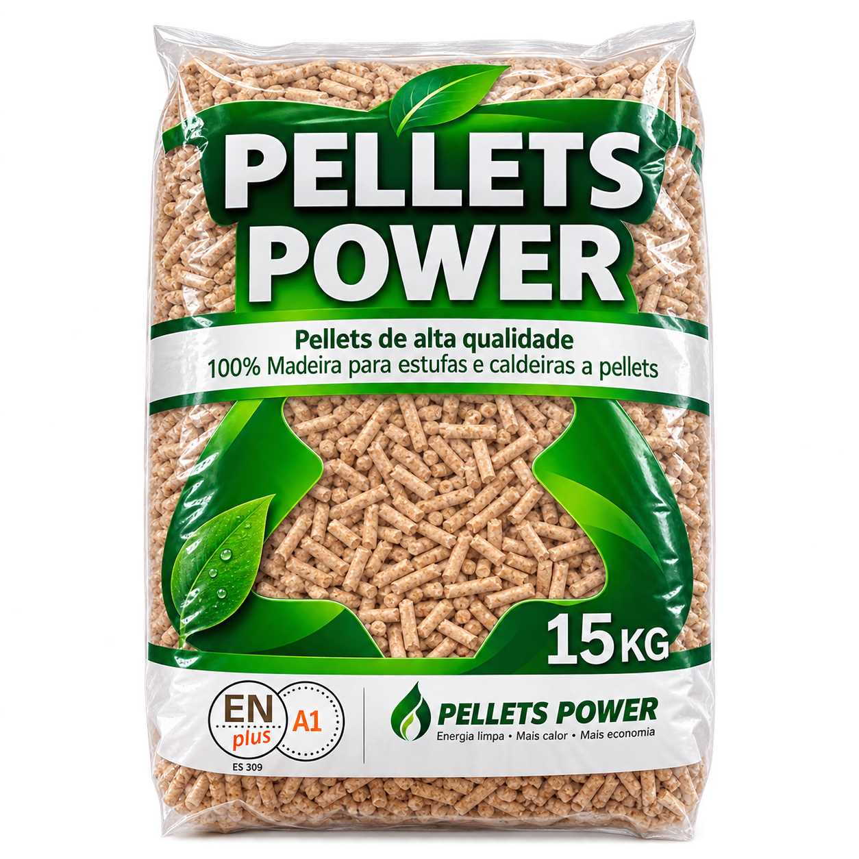 Pellets Palé de 65 Sacos de 15 kg EN Plus A1